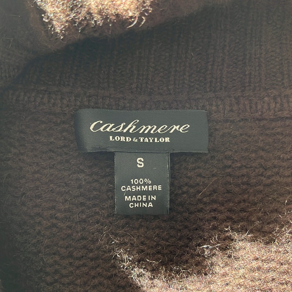 Lord & Taylor chocolate brown longline shawl collar cardigan size S - Picture 10 of 10